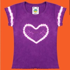 UNIF Purple Heart tie dye baby tee